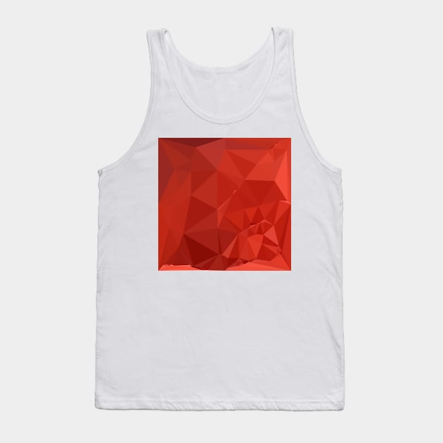 American Rose Red Abstract Low Polygon Background Tank Top by retrovectors